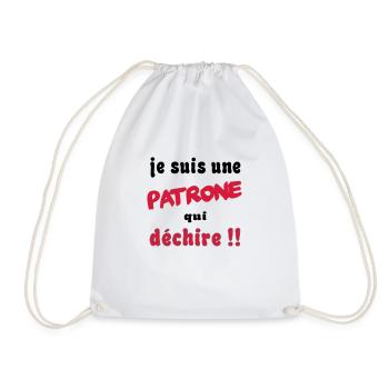 Je suis une patrone qui déchire - Sac de sport léger - blanc - Devant