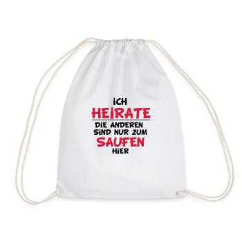 ich_heirate02 - Turnbeutel - Weiß - Vorne