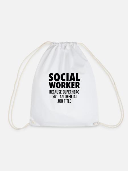 Social Worker - Hero - Turnbeutel - Weiß