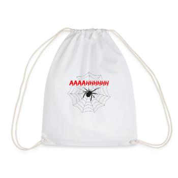 Fear of spider with web - Drawstring Bag - white - Front