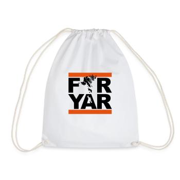 Faroe Islands logo - Drawstring Bag - white - Front