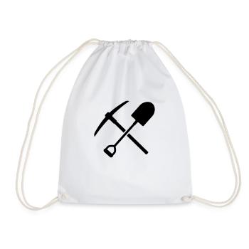 mining - Drawstring Bag - white - Front