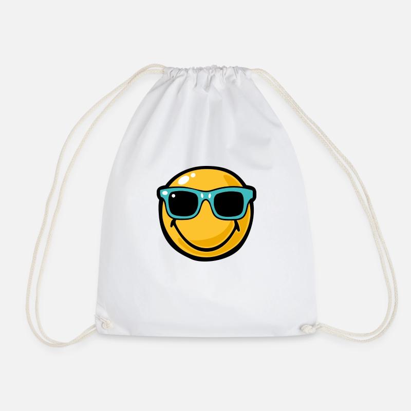 Smiley ray bans - Turnbeutel - Weiß