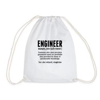 ENGINEER - Drawstring Bag - white - Front