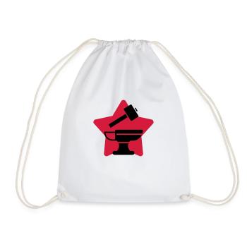 Blacksmith Schmied Forgeron Forge Marteau Hammer - Drawstring Bag - white - Front
