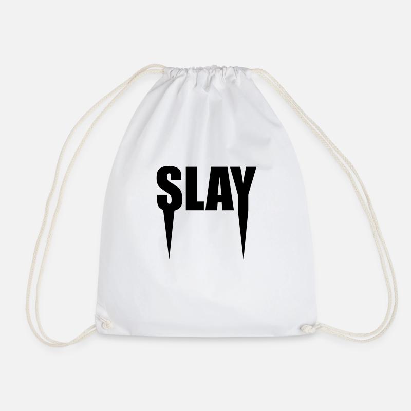 Slay - Drawstring Bag - white