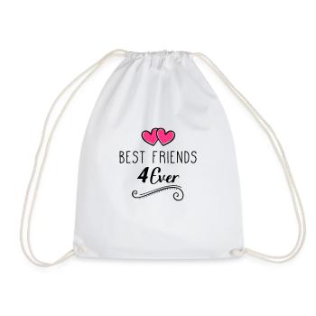 best friends 4 ever design - Turnbeutel - Weiß - Vorne