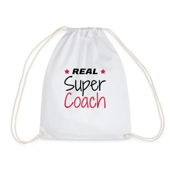 Coach Coaching Trainer Sport Entraineur Team - Drawstring Bag - white - Front