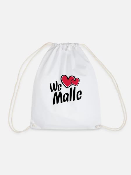 we love malle hearts - Turnbeutel - Weiß