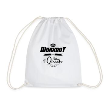 workout queen - Turnbeutel - Weiß - Vorne
