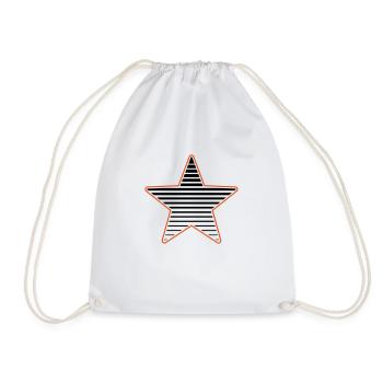 Étoile effilée avec cadre - Sac de sport léger - blanc - Devant