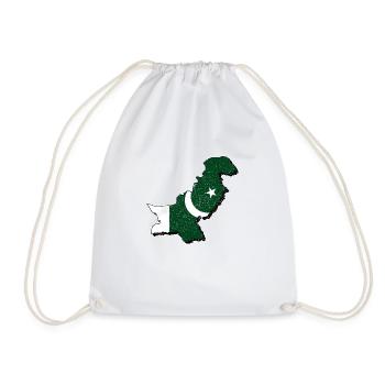 Pakistan - Drawstring Bag - white - Front