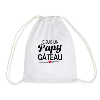 je suis un papy gâteau - Sac de sport léger - blanc - Devant