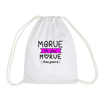 T shirt morue un jour morue toujours . - Sac de sport léger - blanc - Devant