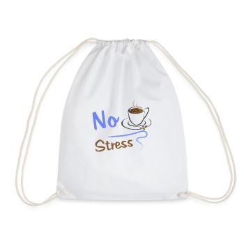 No stress - Drawstring Bag - white - Front