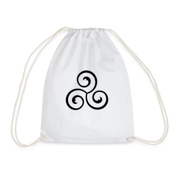 PGM triskel - Drawstring Bag - white - Front