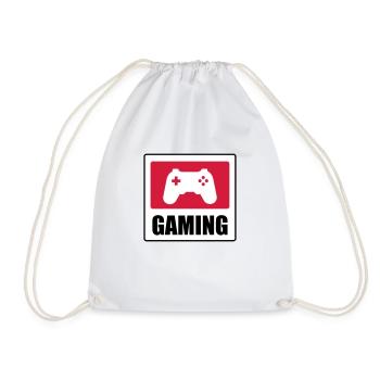 Gaming - Gamer - Turnbeutel - Weiß - Vorne