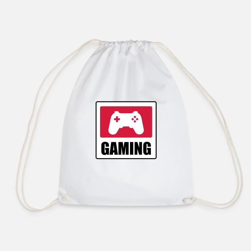Gaming - Gamer - Turnbeutel - Weiß