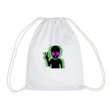 Ufo 2 - Drawstring Bag - white - Front