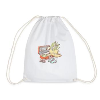 summer vacation - Drawstring Bag - white - Front