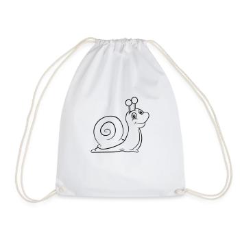 Escargot drôle enfants - Sac de sport léger - blanc - Devant