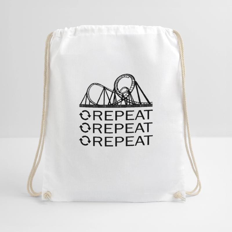 Rollercoaster Roller Coaster Drawstring Bag