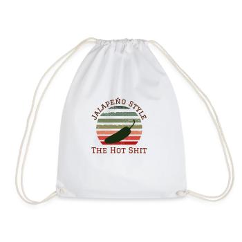 Jalapeno Retro Hot Gift Chili au pepperoni végétalien - Sac de sport léger - blanc - Devant
