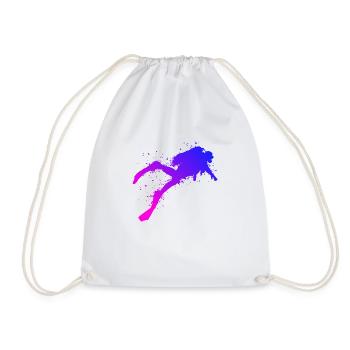 Scuba Diving Scuba Dive Men Divers - Drawstring Bag - white - Front