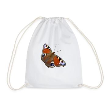 Butterfly Wings Day Peacock Eye Insect Spring - Drawstring Bag - white - Front
