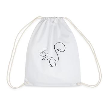 Squirrel Line Art - Minimaliste - Sac de sport léger - blanc - Devant