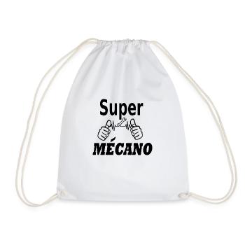 SUPER MECANO - Sac de sport léger - blanc - Devant