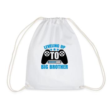 Leveling up big brother - Turnbeutel - Weiß - Vorne