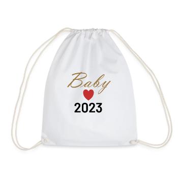 Schwangerschaft und Baby 2023 - Turnbeutel - Weiß - Vorne