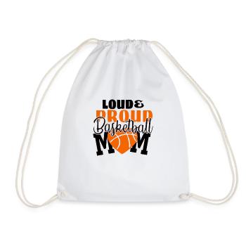 Laute und stolze Basketball-Mutter - Turnbeutel - Weiß - Vorne