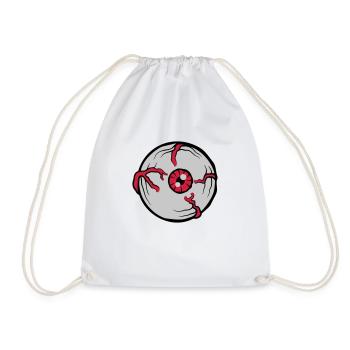 Grand œil d’horreur fou - Sac de sport léger - blanc - Devant