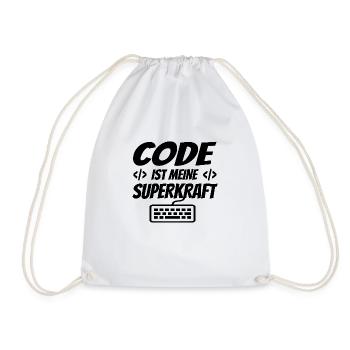 Code Ist Meine Superkraft Software Entwickler Code - Turnbeutel - Weiß - Vorne