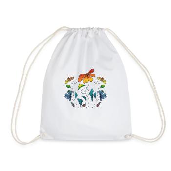 Fleur - Sac de sport léger - blanc - Devant