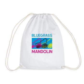 Bluegrass Mandolin - Pop Art rot gelb blau - Turnbeutel - Weiß - Vorne