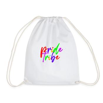 Pride Tribe LGBTQ Gay Pride Rainbow Gay Festival - Drawstring Bag - white - Front