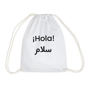 Hallo auf Arabisch - Turnbeutel - Weiß - Vorne