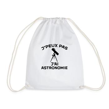 J'peux pas j'ai astronomie cadeau astronomie homme - Sac de sport léger - blanc - Devant