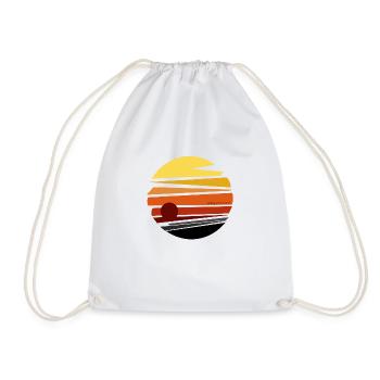 walking on sunshine - Drawstring Bag - white - Front