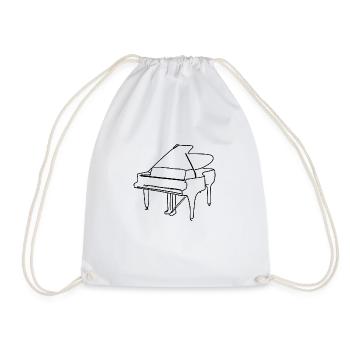 Klavier Piano Pianist Flügel Musikinstrument - Turnbeutel - Weiß - Vorne