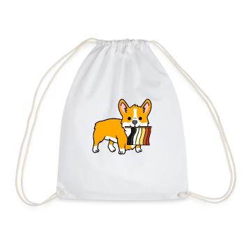 Corgi Gay Bear Pride Flagge - Turnbeutel - Weiß - Vorne