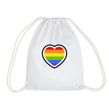 Pride heart - We are one :) - Turnbeutel - Weiß - Vorne