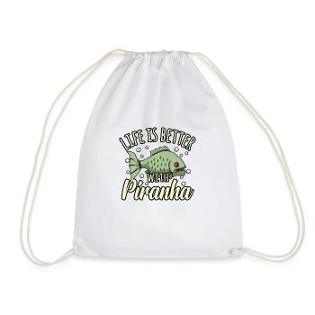 Piranha - Turnbeutel - Weiß - Vorne