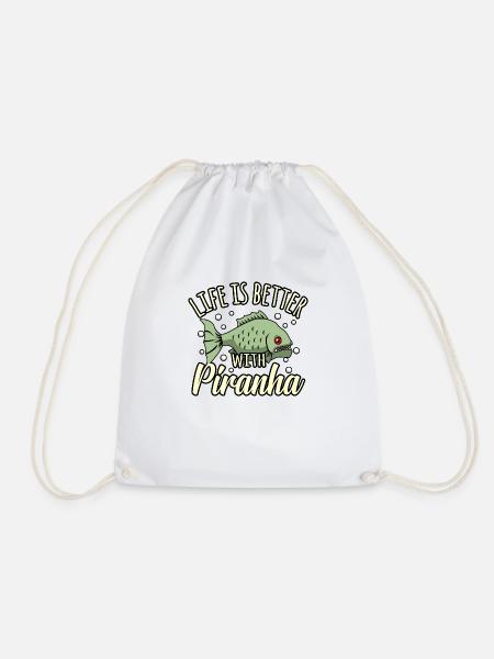 Piranha - Turnbeutel - Weiß