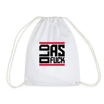 old AF Text Logo - Drawstring Bag - white - Front
