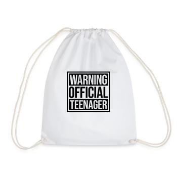avertissement citation officielle d’adolescent - Sac de sport léger - blanc - Devant