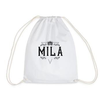 Mila Name - Turnbeutel - Weiß - Vorne